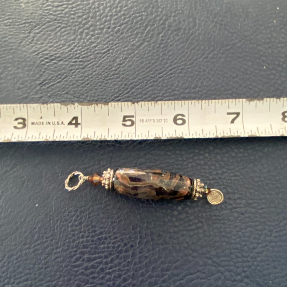 Bali bead/Swarovski bead/stone pendant